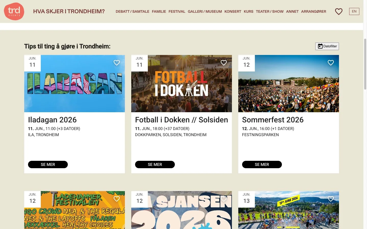TRDevents – arrangementskalenderen for Trondheim