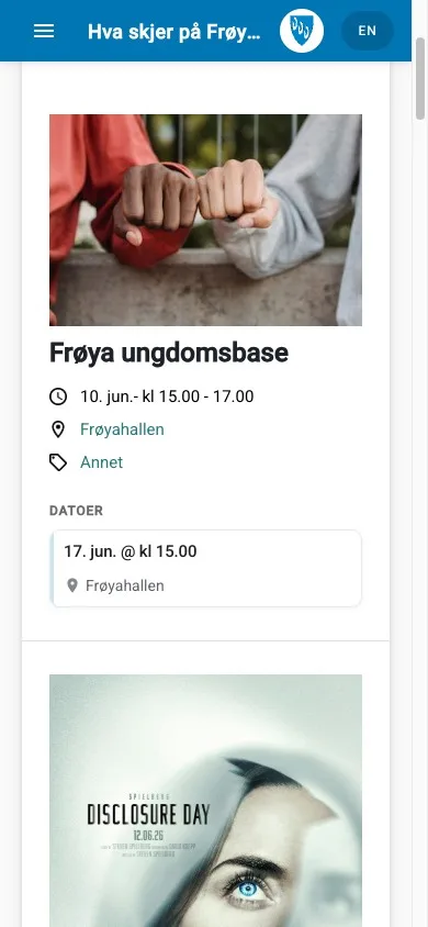 Hva skjer på Frøya på mobil