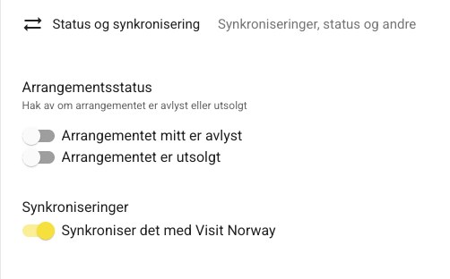 Arrangementsstatus
