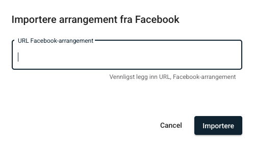 Facebook import