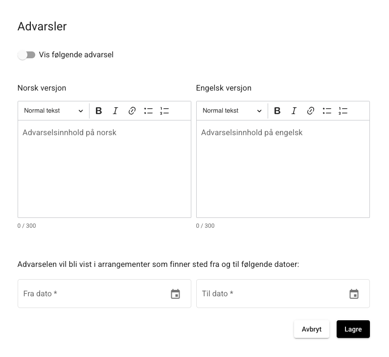 Advarsler